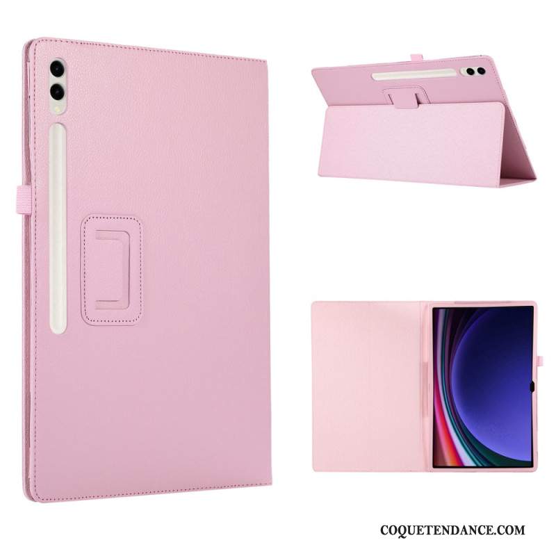 Étui Samsung Galaxy Tab S9 Ultra Style Cuir Litchi