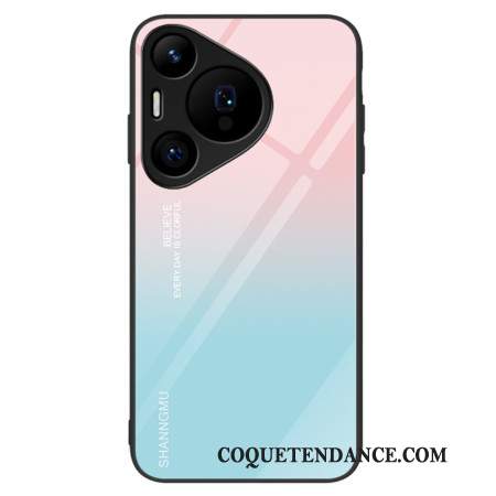 Coque Huawei Pura 70 Pro Verre Trempé Dégradé Rose et Bleu