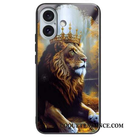 Coque Phone 16 Plus Verre Trempé Roi Lion