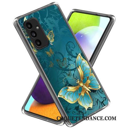 Coque Samsung Galaxy A15 5G / A15 Papillon Vert et Doré