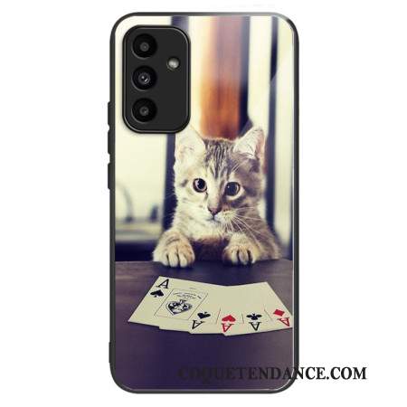 Coque Samsung Galaxy A15 5G / A15 Verre Trempé Chat Poker