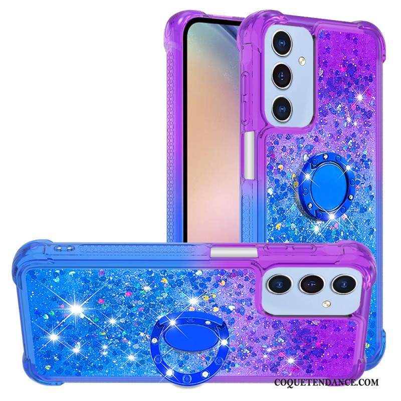 Coque Samsung Galaxy A15 5G Anneau-Support Dégradé Paillettes