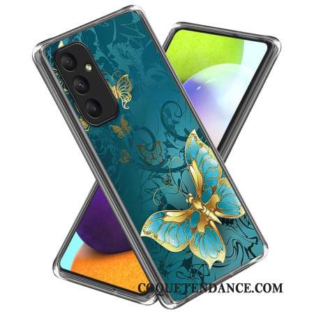 Coque Samsung Galaxy A55 5G Motif Papillon Doré