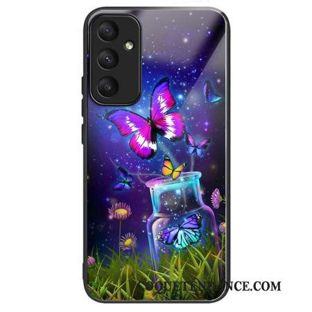 Coque Samsung Galaxy A55 5G Verre Trempé Bouteille et Papillon