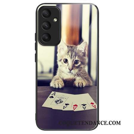 Coque Samsung Galaxy A55 5G Verre Trempé Chat Poker