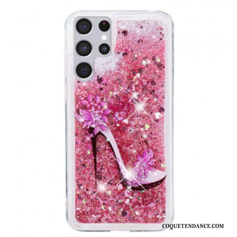 Coque Samsung Galaxy S22 Ultra 5G Escarpin Paillettes