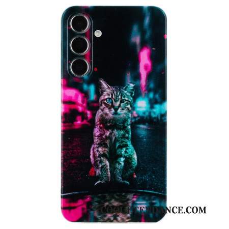 Coque Samsung Galaxy S24 FE Chat au Feu Tricolore