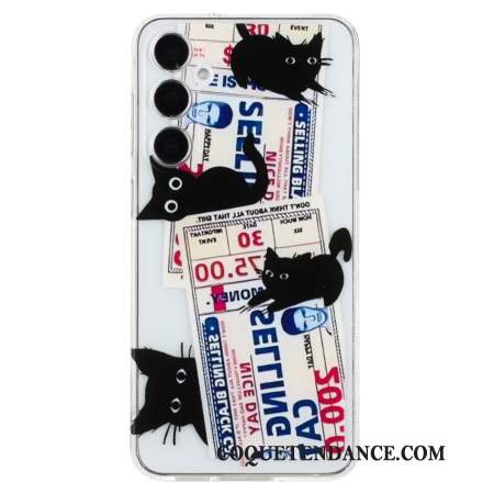 Coque Samsung Galaxy S24 FE Chats Noirs