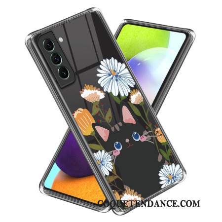 Coque Samsung Galaxy S24 Plus 5G Fleur et Chat