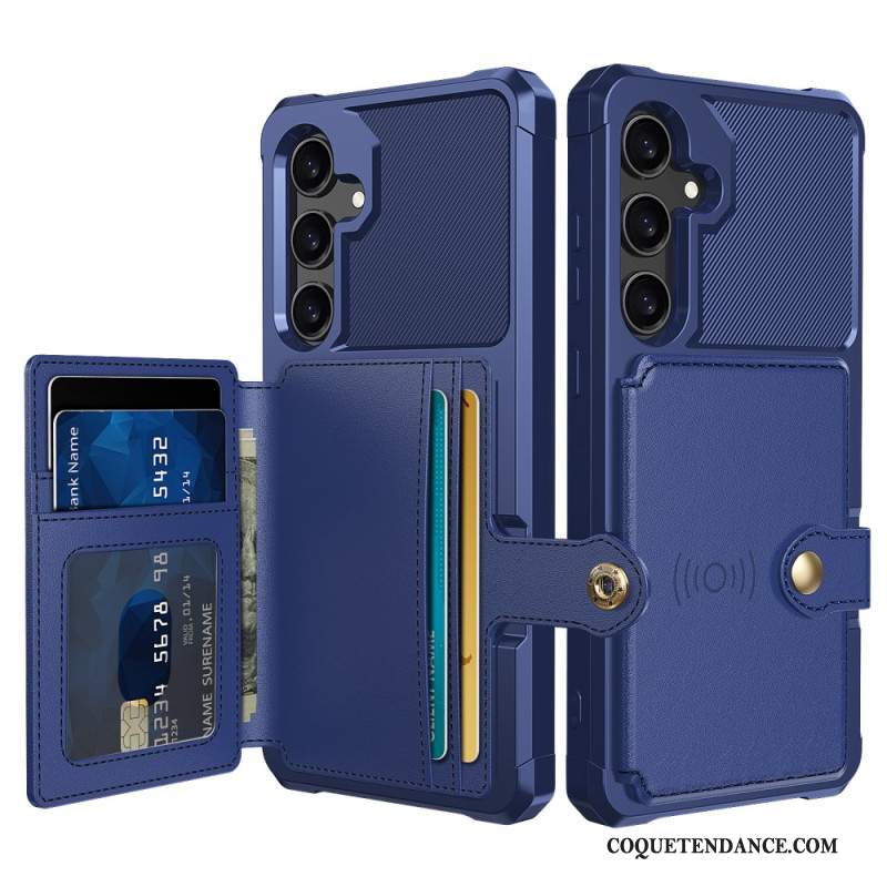 Coque Samsung Galaxy S24 Plus 5G Magnétique avec Porte-Cartes