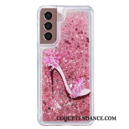 Coque Samsung Galaxy S24 Plus 5G Paillettes Liquides Escarpin