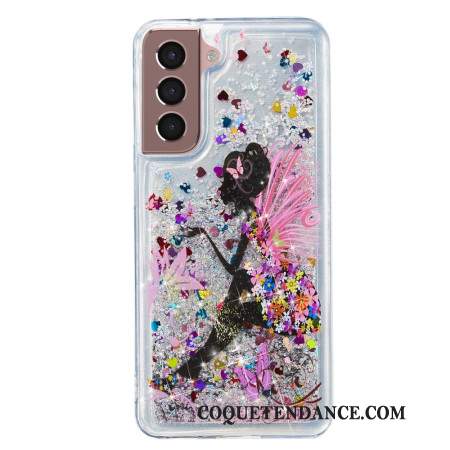 Coque Samsung Galaxy S24 Plus 5G Paillettes Liquides Jeune Fille