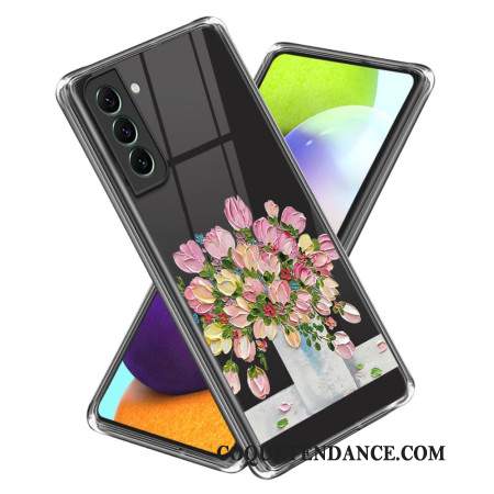 Coque Samsung Galaxy S24 Plus 5G Peinture Fleurs Roses