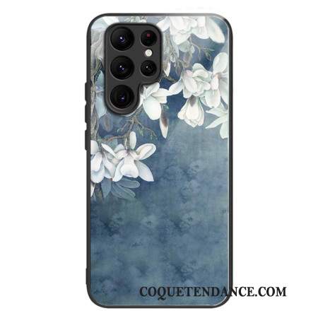 Coque Samsung Galaxy S24 Ultra 5G Verre Trempés Magnolias