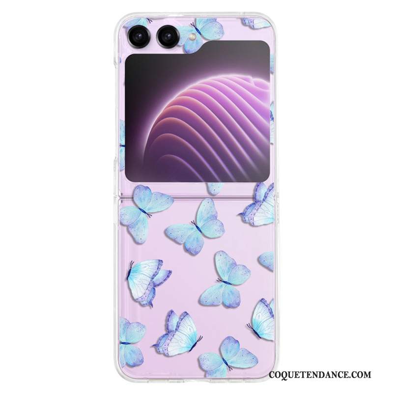 Coque Samsung Galaxy Z Flip 5 Transparente Butterflies