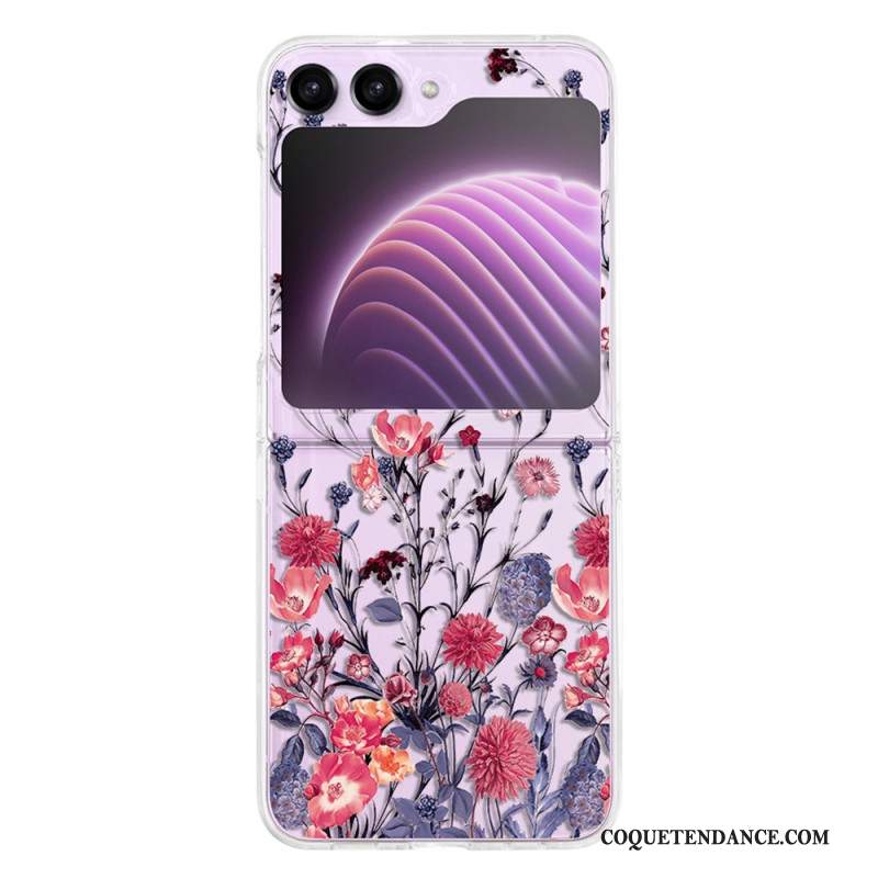 Coque Samsung Galaxy Z Flip 5 Transparente Fleurie