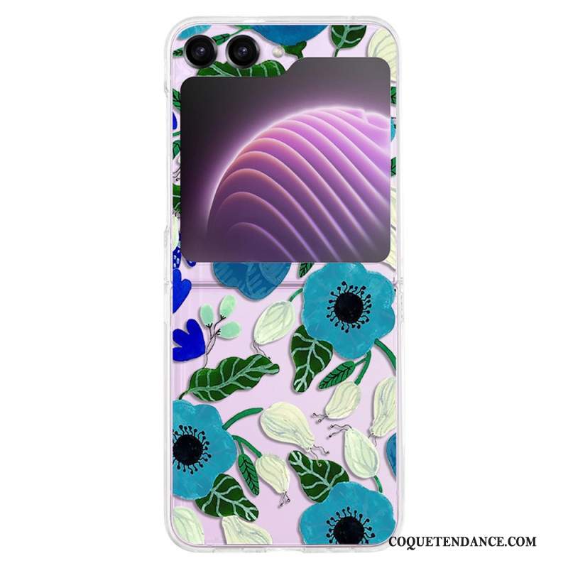 Coque Samsung Galaxy Z Flip 5 Transparente Jolies Fleurs