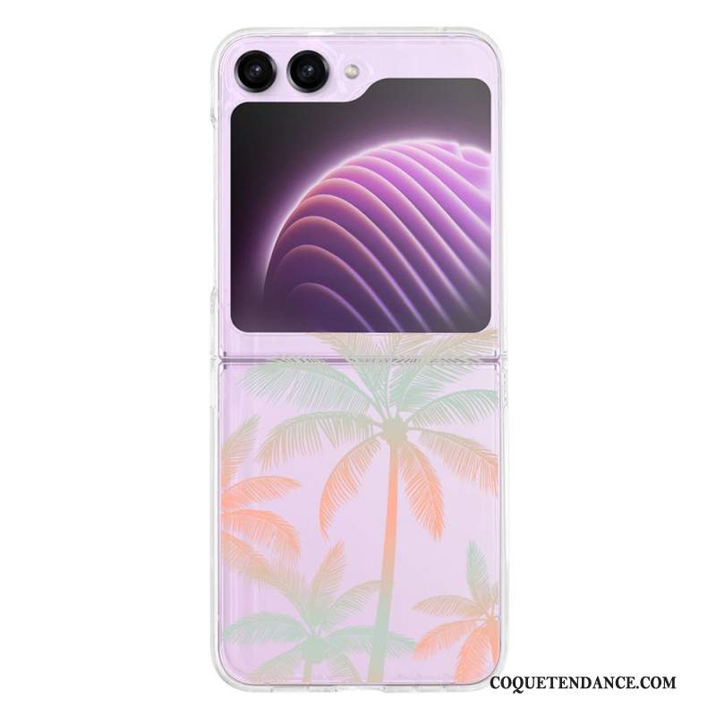 Coque Samsung Galaxy Z Flip 5 Transparente Palmiers