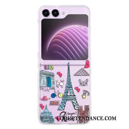 Coque Samsung Galaxy Z Flip 5 Transparente Paris