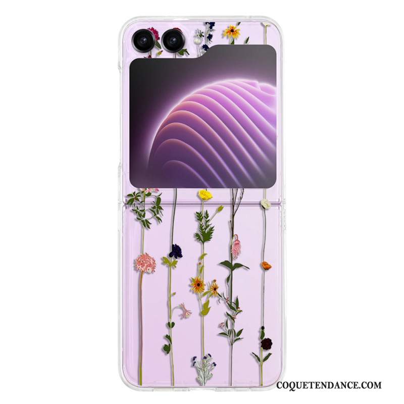 Coque Samsung Galaxy Z Flip 5 Transparente Petites Fleurs