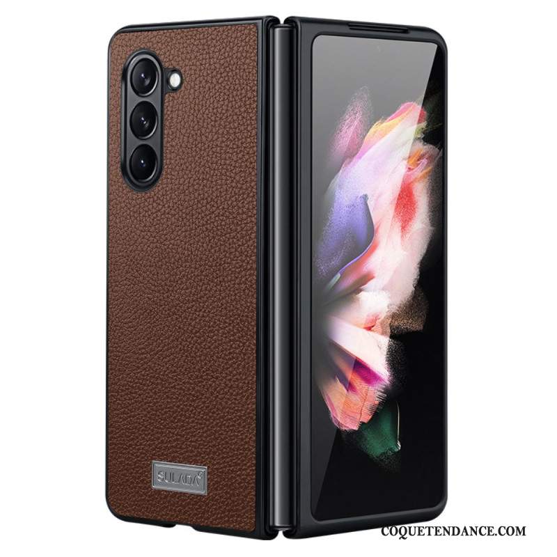 Coque Samsung Galaxy Z Fold 6 Simili Cuir Litchi SULADA