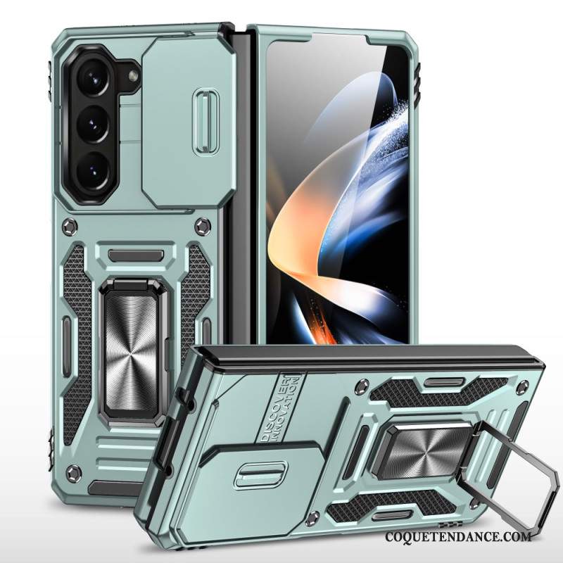 Coque Samsung Galaxy Z Fold 6 Support et Protection Lentille Coulissante