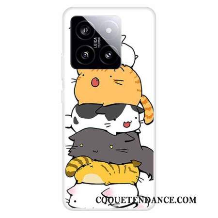 Coque Xiaomi 14 Chats Empilés