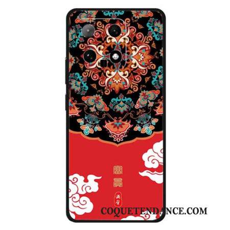 Coque Xiaomi 14 Coque de Protection avec Impression de Motif Ethnique - Richesse / Rouge