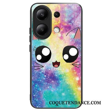 Coque Xiaomi Redmi Note 13 4G Verre Trempé Chat Arc-en-Ciel