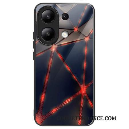 Coque Xiaomi Redmi Note 13 4G Verre Trempé Triangles Rouges