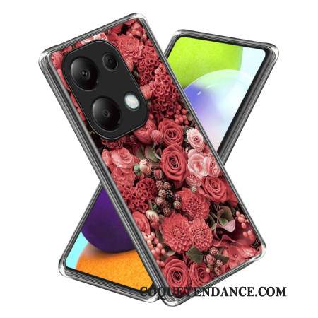 Coque Xiaomi Redmi Note 13 Pro 4G / Poco M6 Pro 4G Fleurs Rouges et Roses