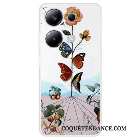 Coque Xiaomi Redmi Note 13 Pro 4G / Poco M6 Pro 4G Fleurs de Papillons