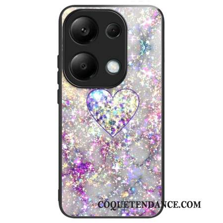 Coque Xiaomi Redmi Note 13 Pro 4G / Poco M6 Pro 4G Verre Trempé Coeur Paillettes