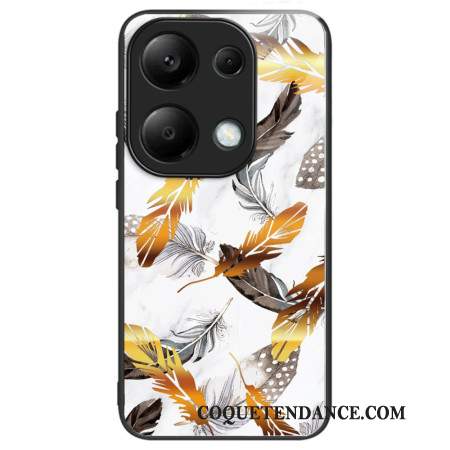 Coque Xiaomi Redmi Note 13 Pro 4G / Poco M6 Pro 4G Verre Trempé Feuilles Dorées