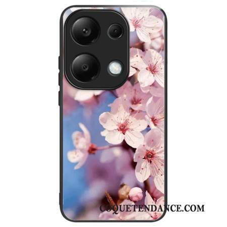 Coque Xiaomi Redmi Note 13 Pro 4G / Poco M6 Pro 4G Verre Trempé Fleurs de Pêcher