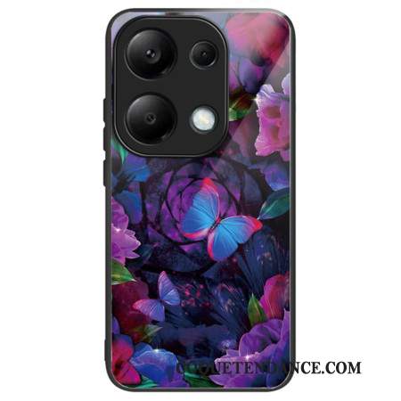 Coque Xiaomi Redmi Note 13 Pro 4G / Poco M6 Pro 4G Verre Trempé Papillons Colorés