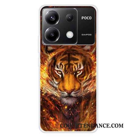 Coque Xiaomi Redmi Note 13 Pro 5G / Poco X6 5G Tigre en Flamme