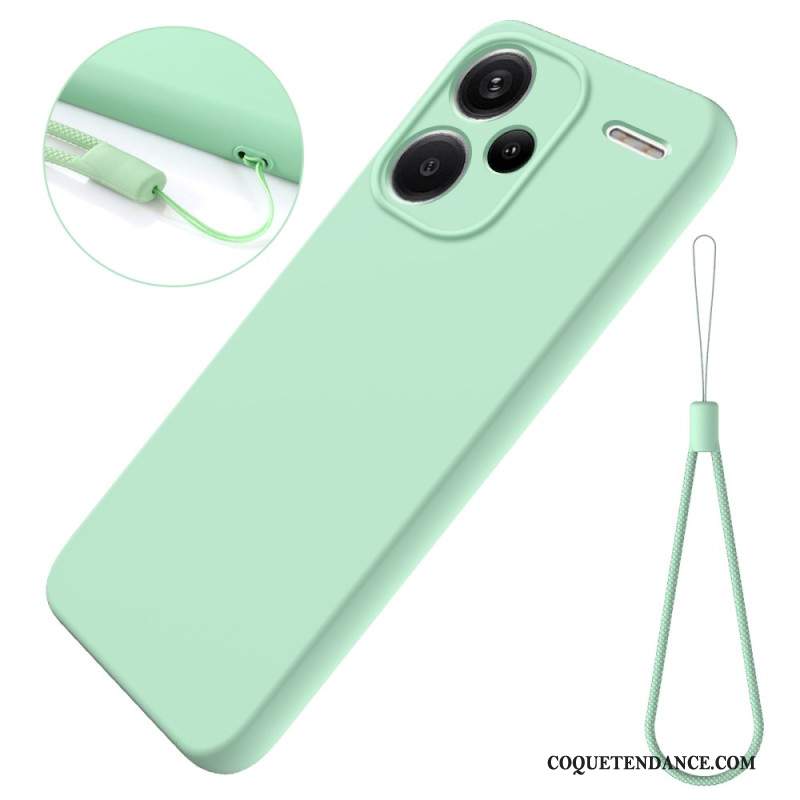 Coque Xiaomi Redmi Note 13 Pro Plus 5G Silicone Liquide à Lanière