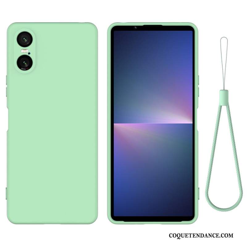 Coque Xperia 10 VI Silicone Liquide à Lanière