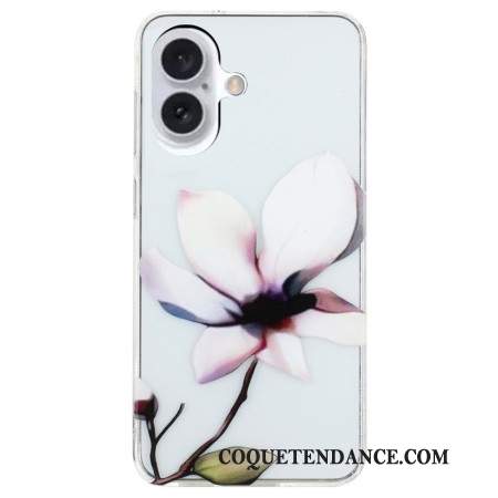 Coque iPhone 16 Fleur Blanche