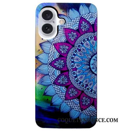 Coque iPhone 16 Fleur de Mandala