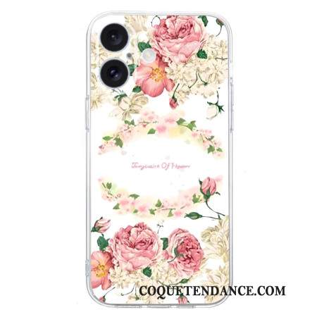 Coque iPhone 16 Plus Roses Vintage