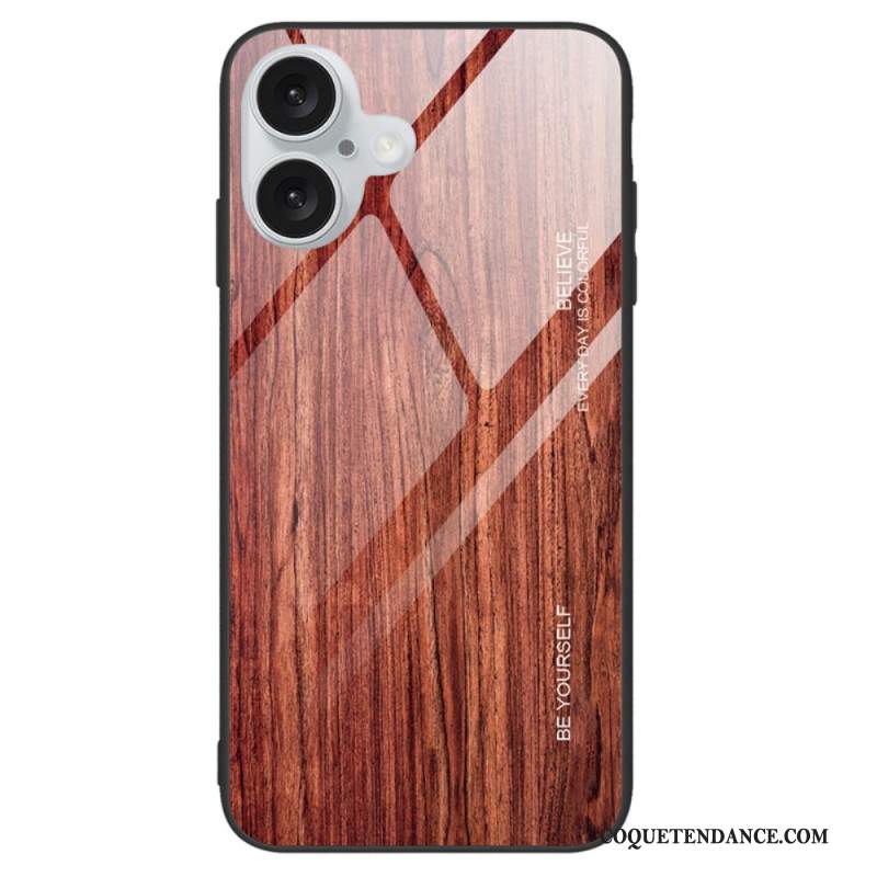 Coque iPhone 16 Plus Vere Trempé Bois