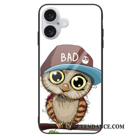 Coque iPhone 16 Plus Verre Trempé Bad Chouette