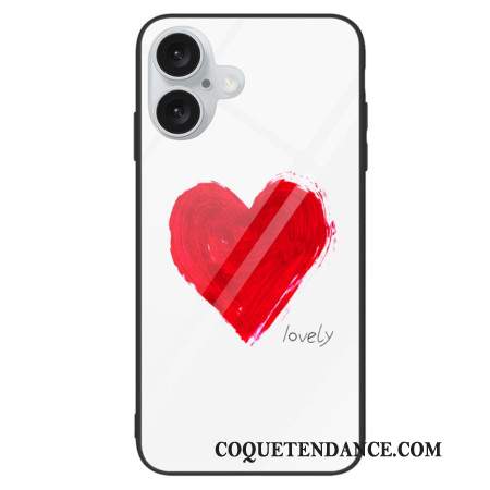 Coque iPhone 16 Plus Verre Trempé Coeur