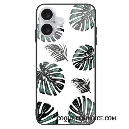 Coque iPhone 16 Plus Verre Trempé Feuilles