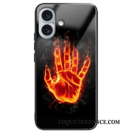 Coque iPhone 16 Plus Verre Trempé Paume de Feu