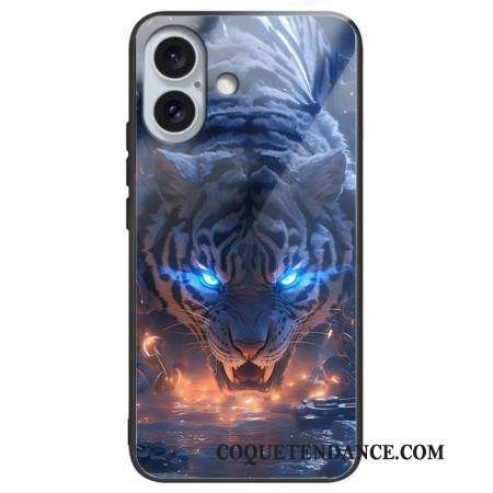 Coque iPhone 16 Plus Verre Trempé Tigre Imprimé