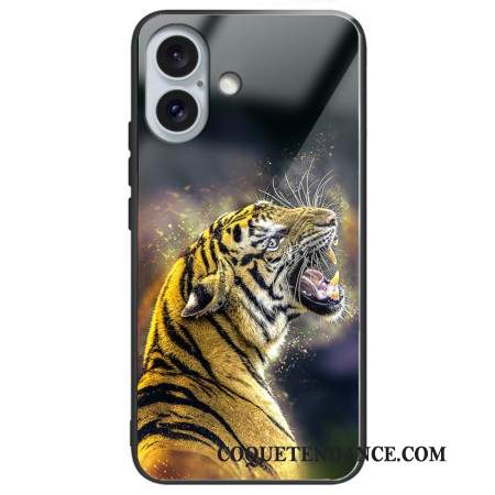 Coque iPhone 16 Plus Verre Trempé Tigre Rugissant