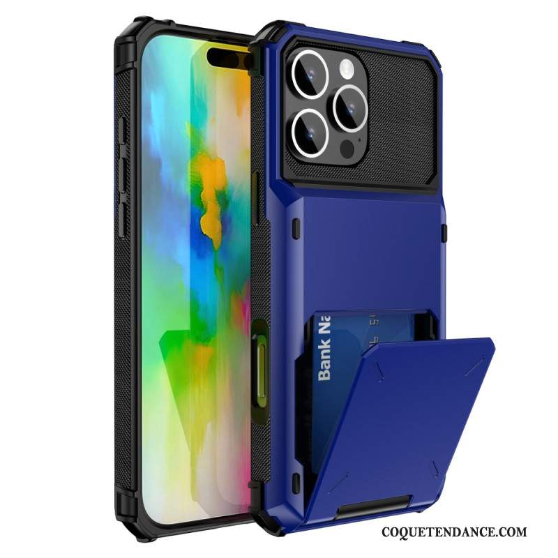 Coque iPhone 16 Pro Effet Métal Porte-Cartes